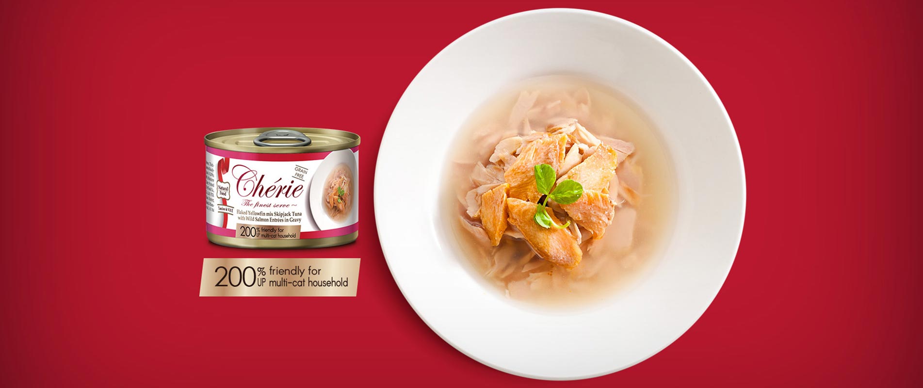 Flaked Yellowfin mix Skipjack Tuna with Wild Salmon Entrees in Gravy 165g