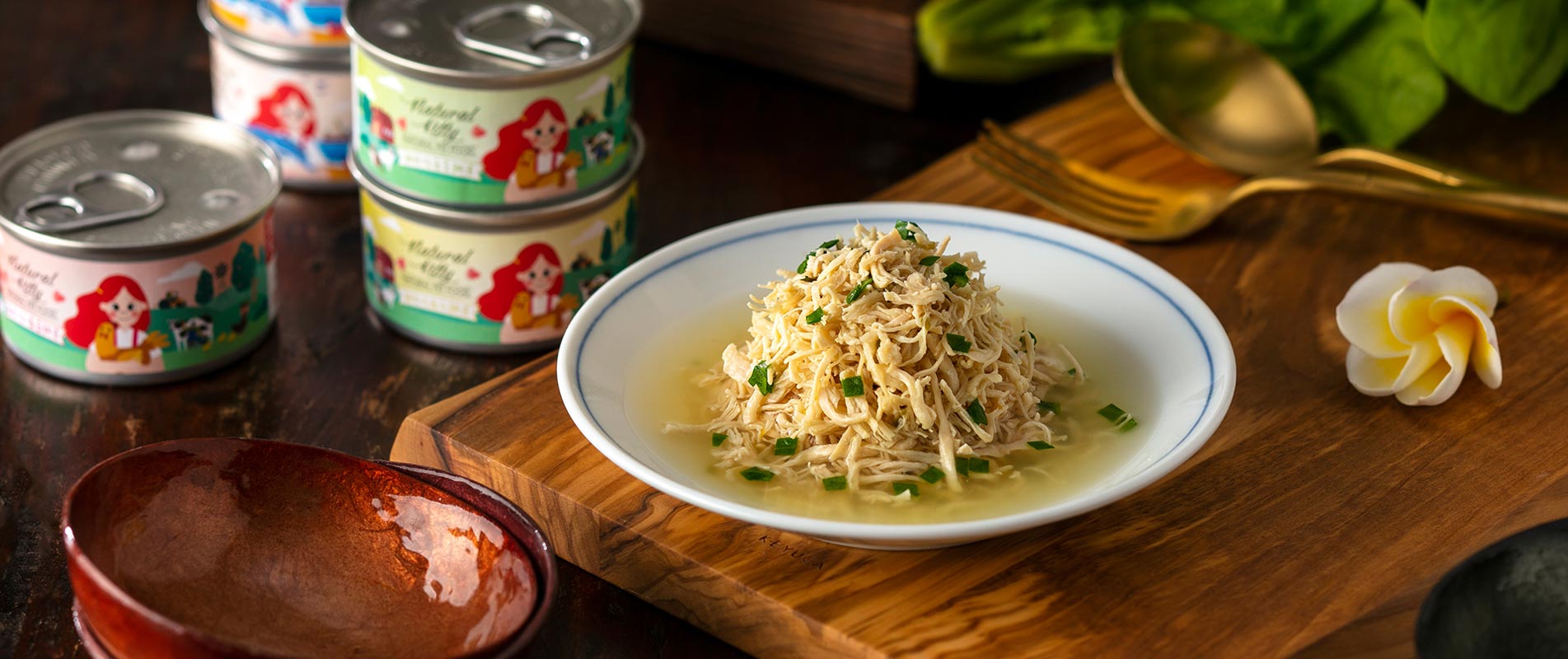 Chicken with Spinach in Broth