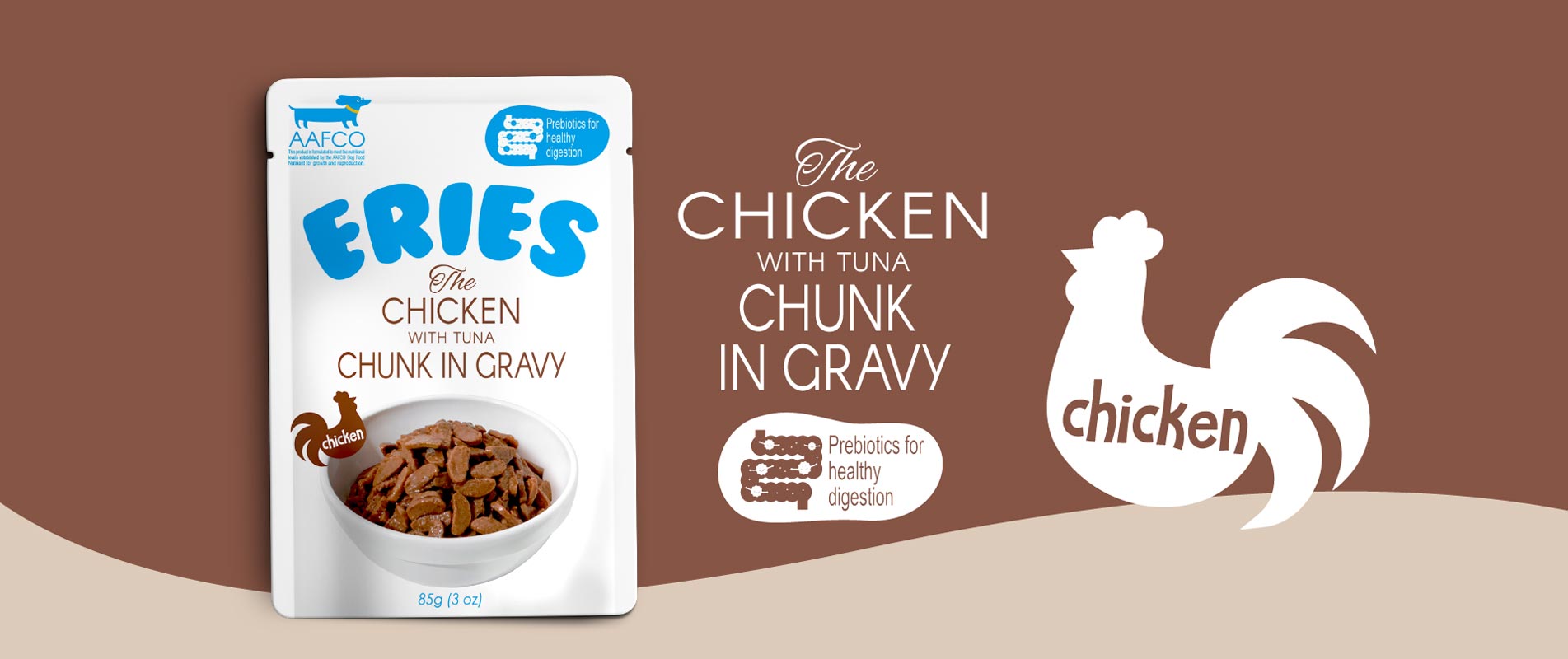 Chicken with Tuna Chunk in Gravy
