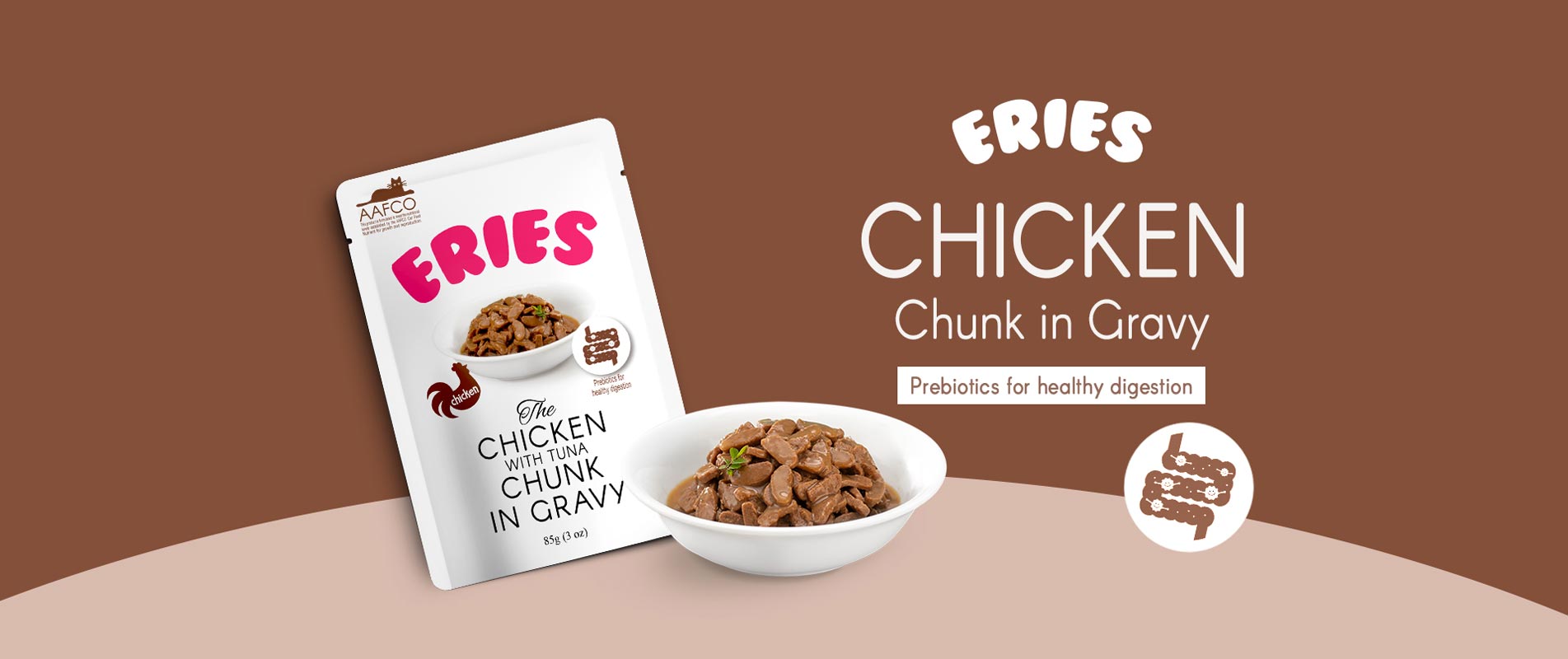 Chicken with Tuna Chunk in Gravy