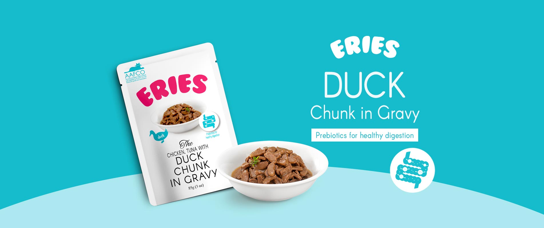 Chicken, Tuna with Duck Chunk in Gravy