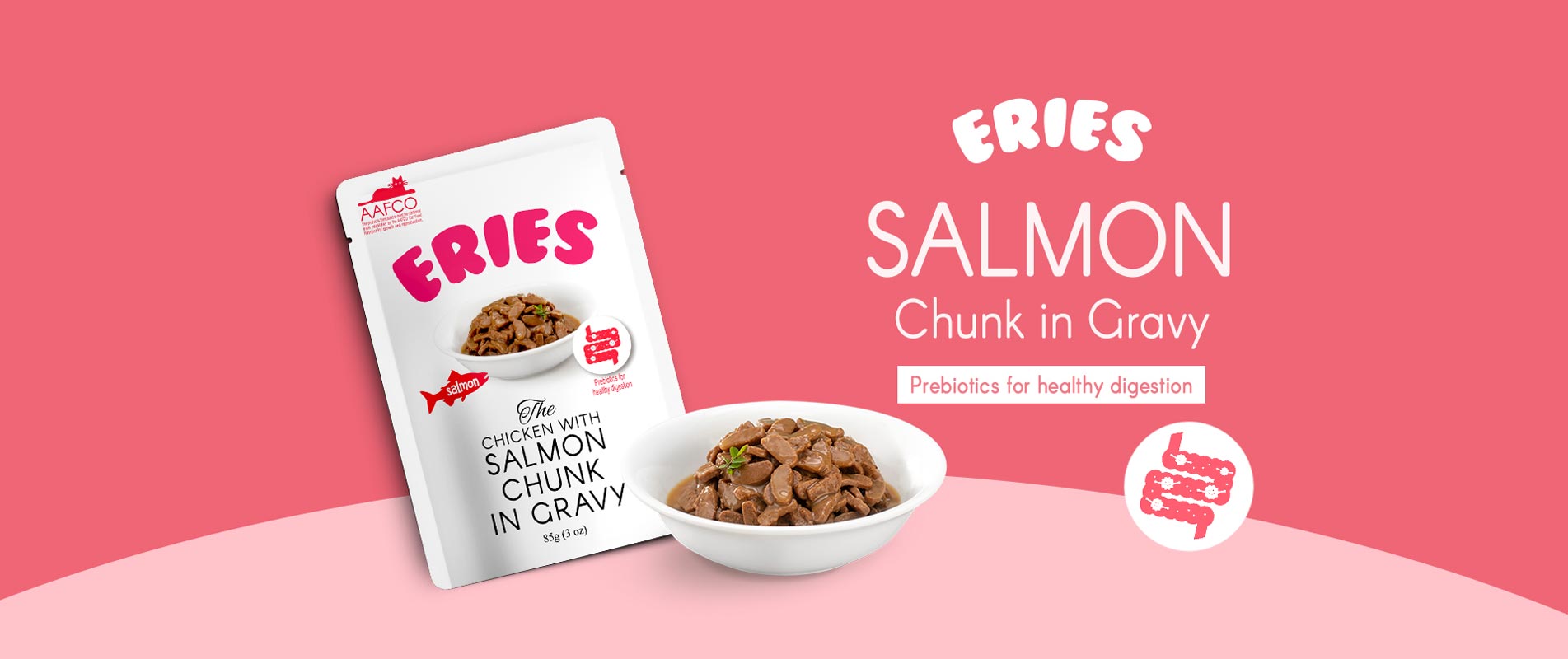 Chicken with Salmon Chunk in Gravy
