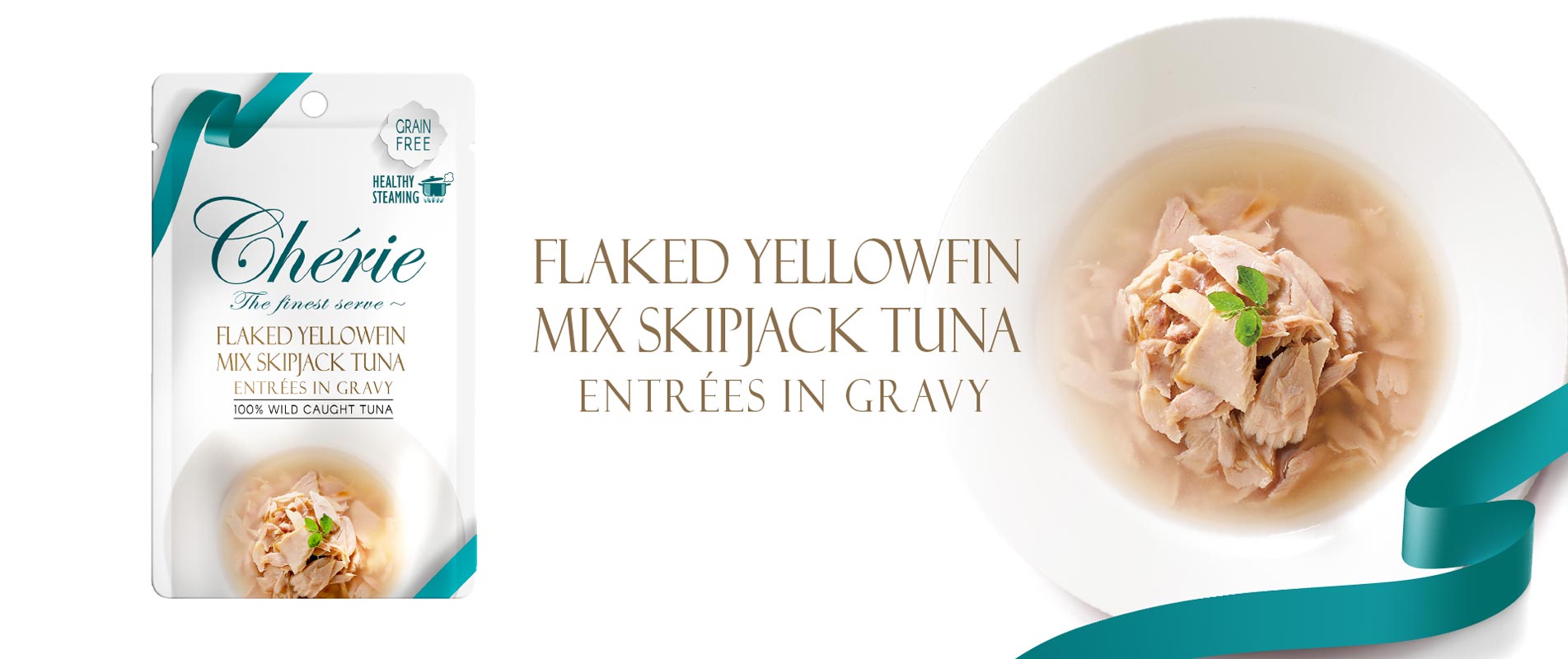 Flaked Yellowfin mix Skipjack Tuna Entrees in Gravy