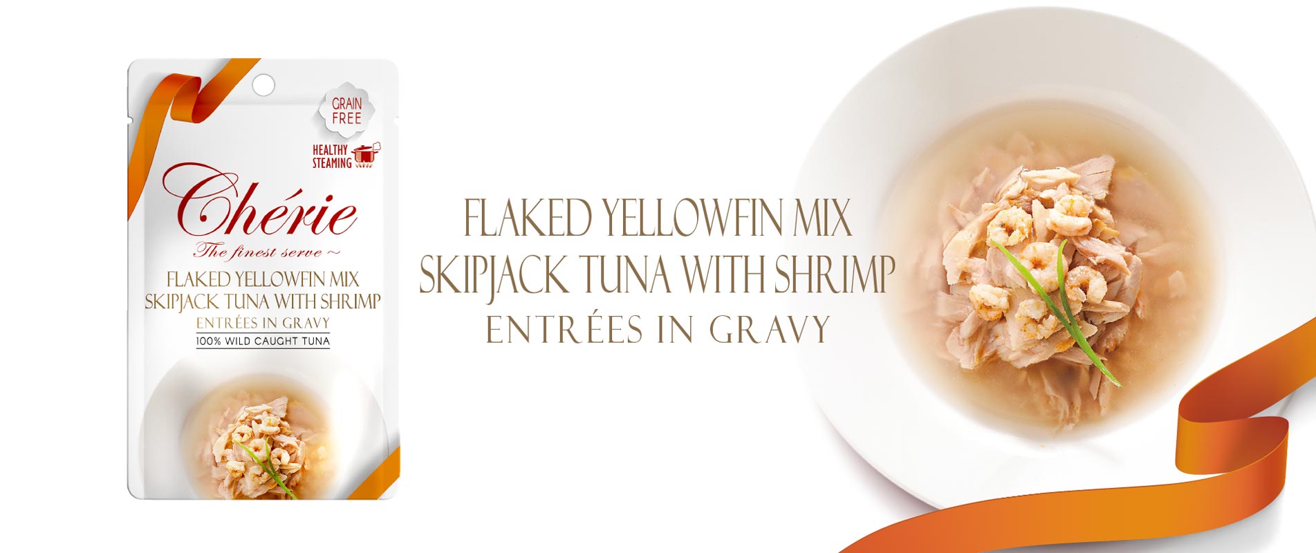 Flaked Yellowfin mix Skipjack Tuna With Shrimp Entrees in Gravy