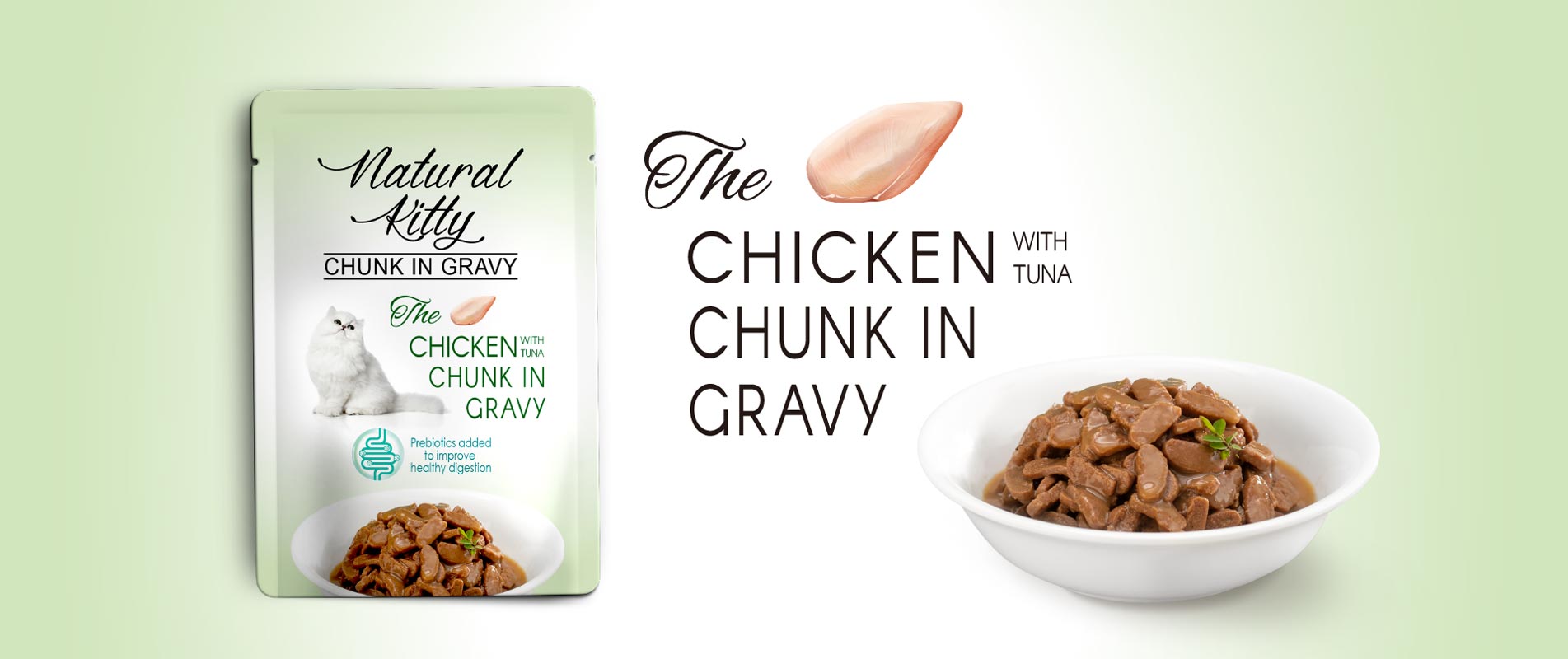 Chicken with Tuna Chunk in Gravy