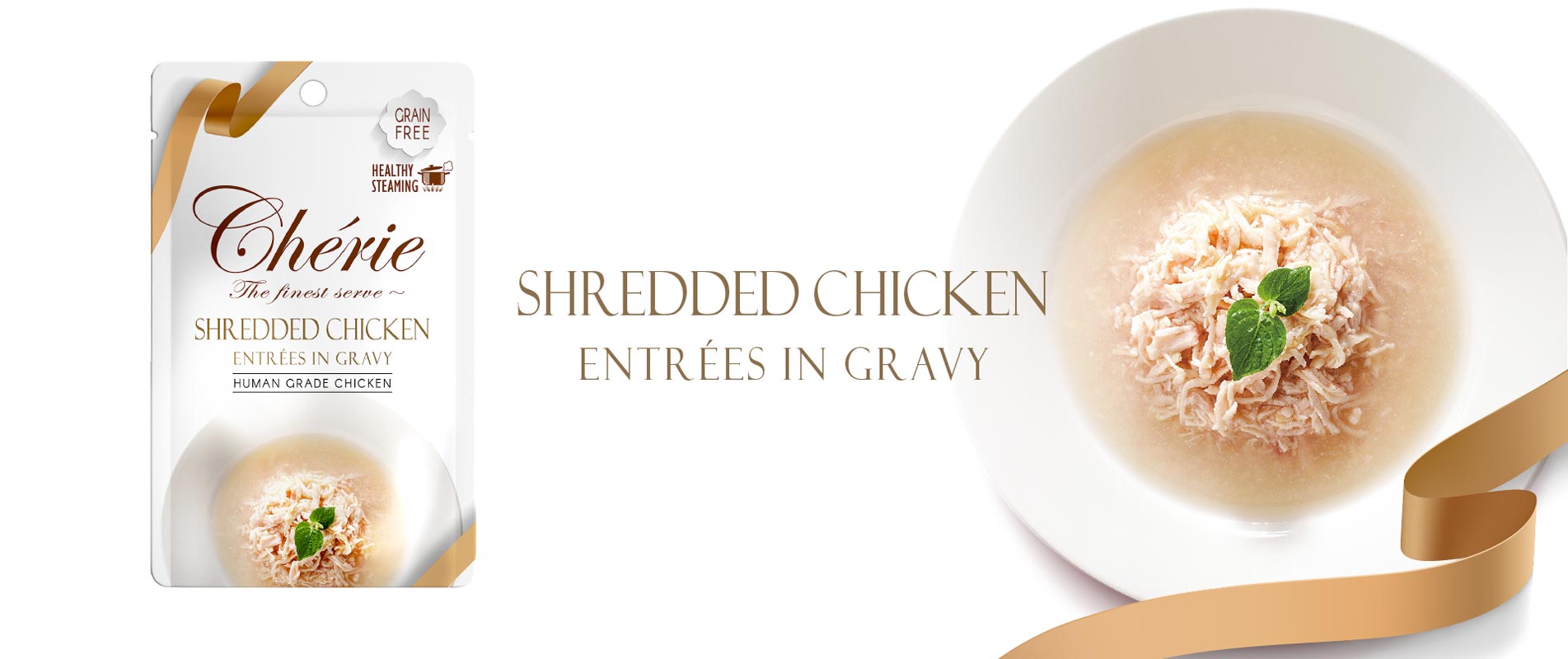 Shredded Chicken Entrees in Gravy