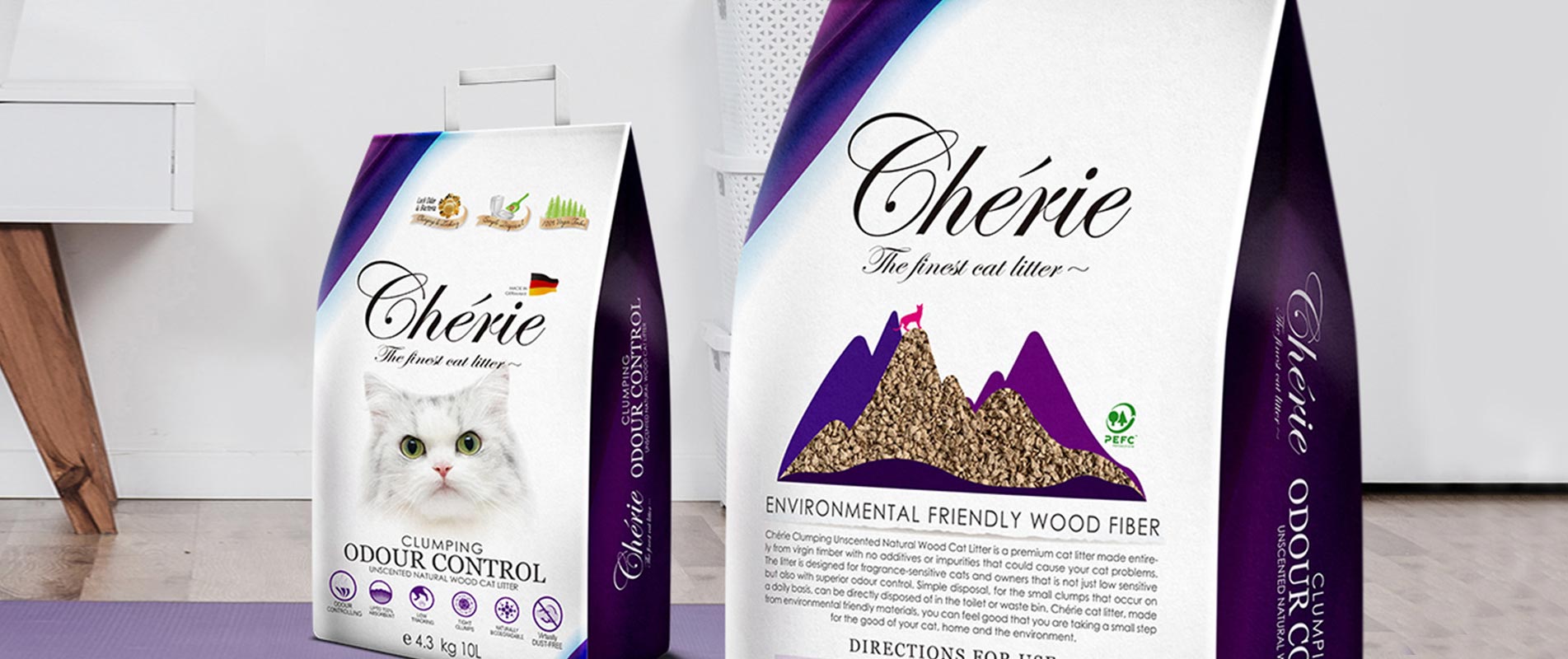 Clumping Unscented Natural Wood Cat Litter